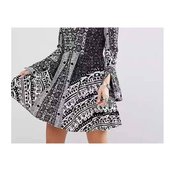 Free People Tegan Border Printed mini-dress Size 8 - Picture 7 of 7